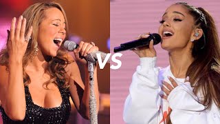 Mariah Carey VS Ariana Grande HITTING EMOTIONS WHISTLES