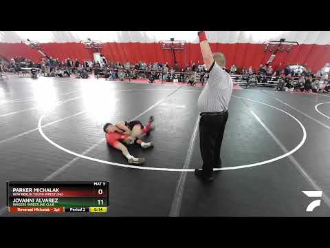 87 Lbs Cons. Round 3 - Jovanni Alvarez, Ringers Wrestling Club Vs Parker Michalak, New Berlin Yout