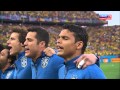 Сборная Бразилии по футболу поет гимн 