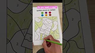Ice Cream Color By Number: Summer Coloring Pages Printable For Kids #colorbynumber