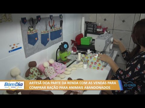 Artesã doa parte da renda com vendas para compra de ração de animais abandonados 03 02 2022