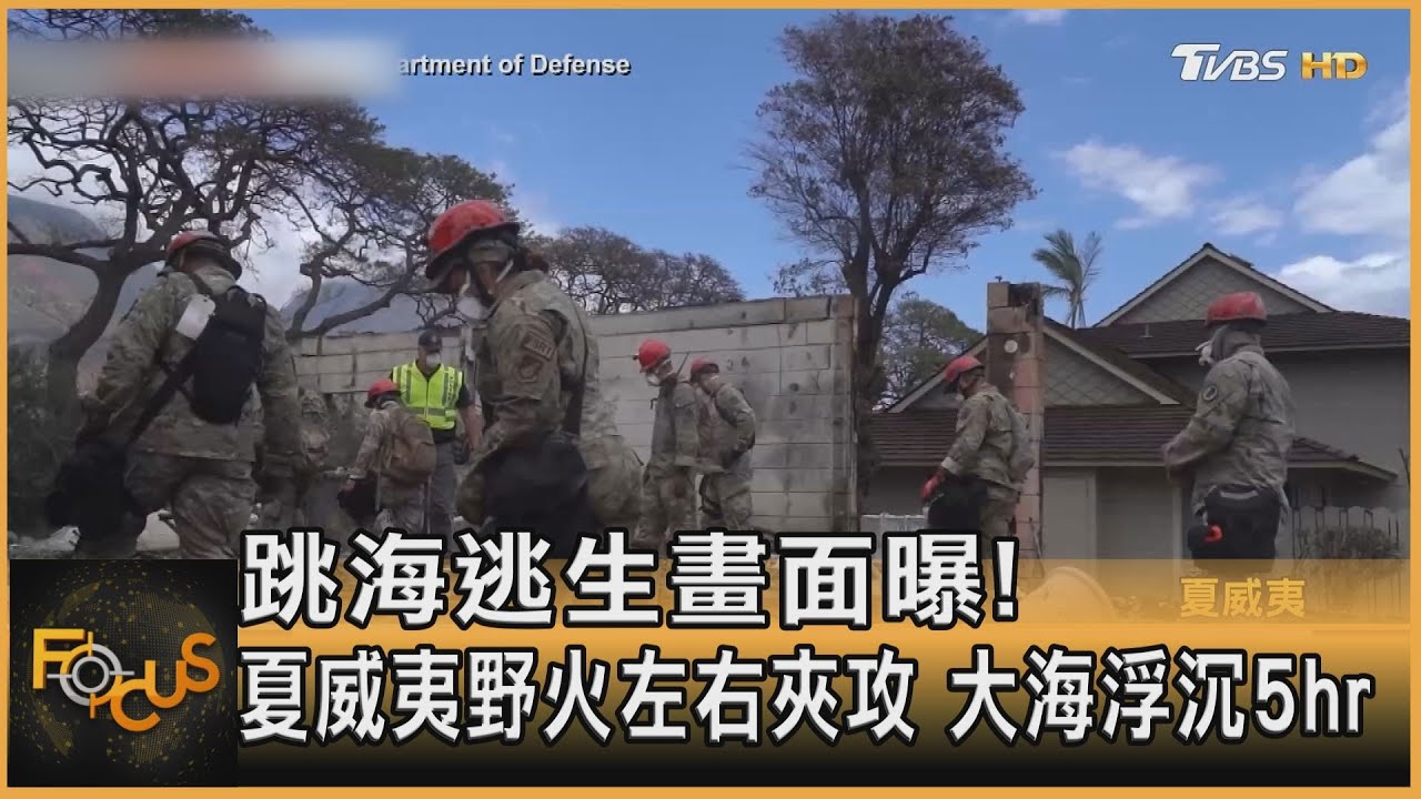 跳海逃生畫面曝!夏威夷野火左右夾攻 大海浮沉5hr