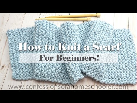 How to Knit a Scarf for Beginners  // TUTORIAL!