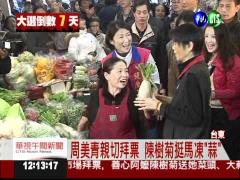 周美青台東拜票 陳樹菊相挺!