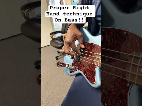 Right hand rake technique on bass guitar. #musiclessons #basslessons #music