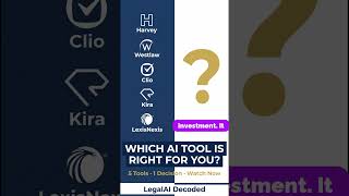 Which AI Tool Is Right for YOUR Law Practice? 🤔⚖️ #LegalAI #LawTech #AILawyer #LegalTech #lawyerlife