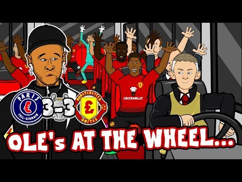 🤯3-3! PSG vs MAN UTD🤯 Ole's at the Wheel chant! (Champions League Parody Song Highlights 1-3)