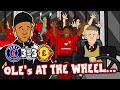 🤯3-3! PSG vs MAN UTD🤯 Ole's at the Wheel chant! (Champions League Parody Song Highlights 1-3)