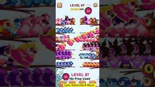 Bird Sort 2 #color #puzzle #level 87 # birdsort #colour #gaming #viral #trending #shorts #solution