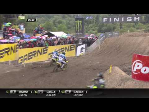 2017 MXGP of Indonesia MX2 Race 1 Jeremy Seewer & Hunter Lawrence Battle