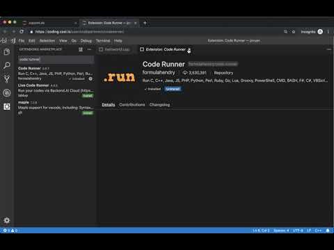 visual studio graphical code runner extension installation