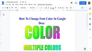 How To Change Font Color In Google Docs