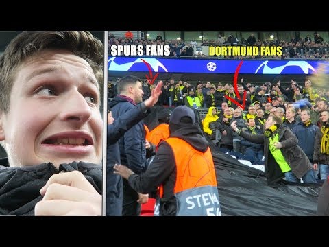BORUSSIA DORTMUND FANS RUN OVER TO SPURS END | BVB vs Spurs - Heung min son (손흥민 / 孫興慜) GOAL!
