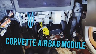 removal and installation C7 Corvette Airbag computer module GM hard crash data removal.