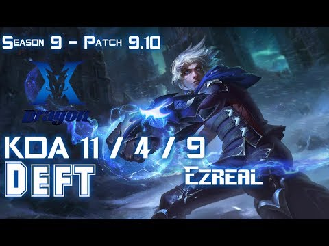 KZ Deft EZREAL vs SONA ADC - Patch 9.10 KR Ranked