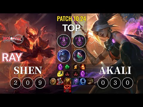 KT Ray Shen vs Akali Top - KR Patch 10.24