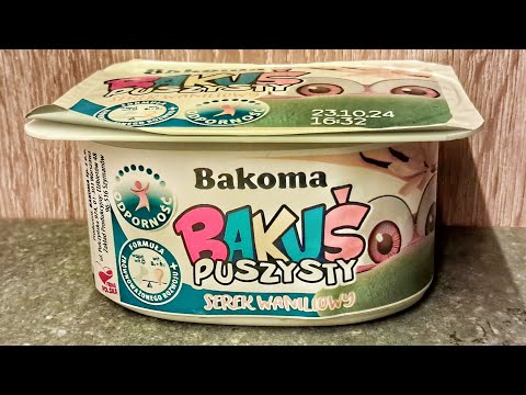 SEREK 2 zł (0.50 USD) WANILOWY BAKUŚ PUSZYSTY BAKOMA 90g #biedronka (MADE IN POLAND)