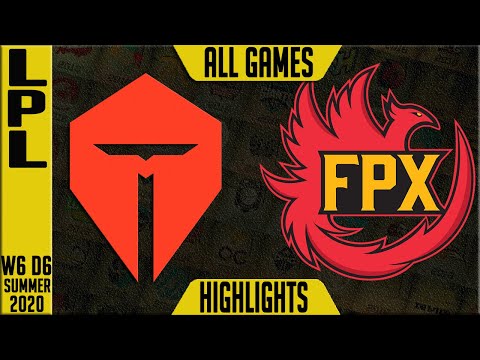 TES vs FPX Highlights ALL GAMES | LPL Summer 2020 W6D6 | TOP Esports vs FunPlus Phoenix