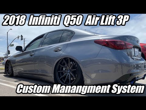 AirLift Performance air bag kit with custom air managment system build on a 2018 Infinity Q50