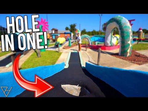 One Of The BEST Old School Mini Golf Courses! - Epic Hole In One!