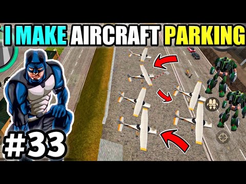 I make aircraft parking | rope hero game | rope hero vice town video game