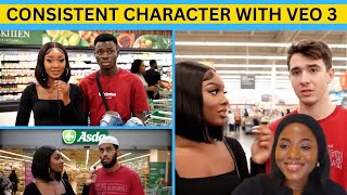 MINDBLOWING!!! How to Create Consistent Characters with VEO 3 and in Different Scenes