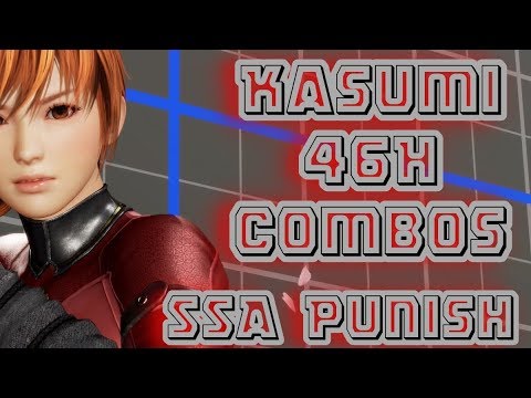 DOA6 Kasumi Combos 3| 46H (Expert Mid-Kick Counter) & SSA Punish Combos