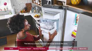 Troubleshooting an LG Refrigerator Ice Tray That Will Not Turn Upright