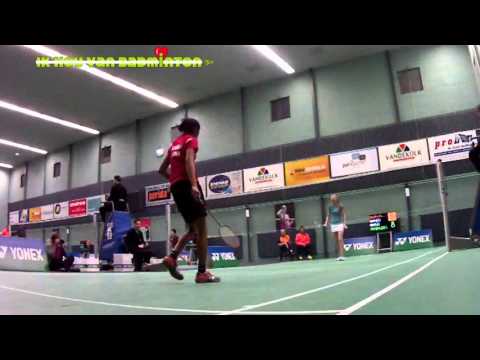 2016 Yonex Dutch Junior :  Marlies Baan  -  Anura Prabhudesai (slow motion)
