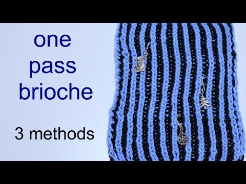 One pass brioche knitting