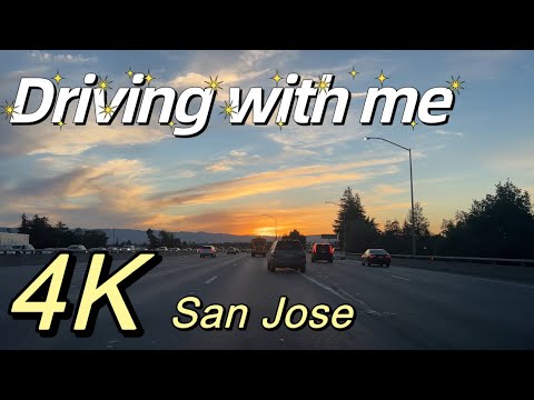 [4K California San Jose Street View] Relaxing Driving Around San Jose on Wednesday Late Afternoon