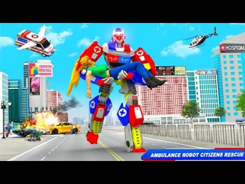Ambulance Dog Robot Car Game