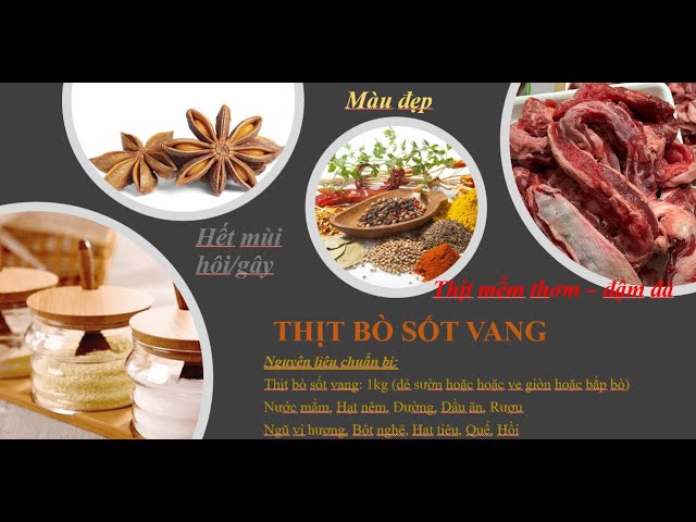 Gân Bò Nấu Sốt Vang