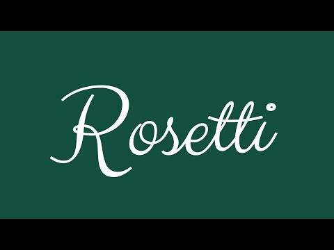 Learn how to Sign the Name Rosetti Stylishly in Cursive Writing