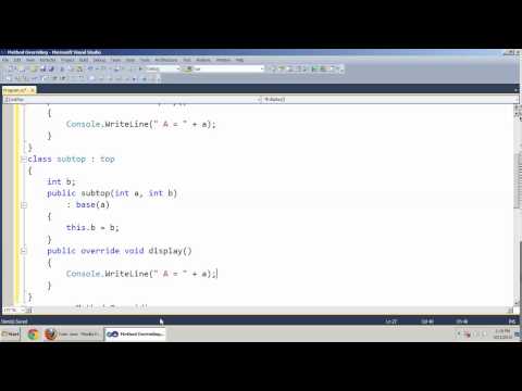 Method Overriding In C NET Tamil