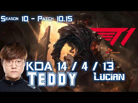 T1 Teddy LUCIAN vs AKALI Mid - Patch 10.15 KR Ranked