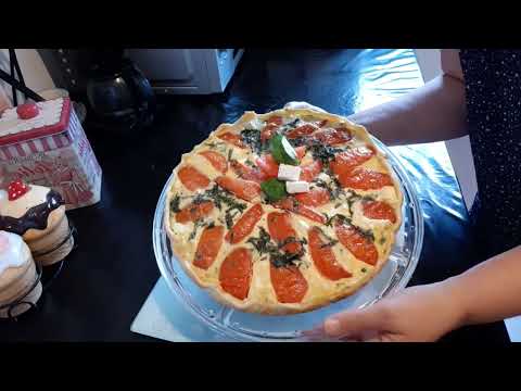 quiche courgettes-feta-tomates # savoureuse et délicate ✔