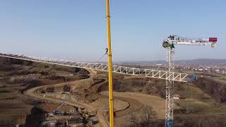 Autostrada Sibiu Pitesti Harta - Montare macara
