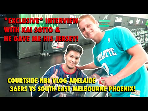 MEETING KAI SOTTO AGAIN! COURT SIDE NBL VLOG ADELAIDE 36ERS VS SOUTH EAST MELBOURNE PHOENIX!