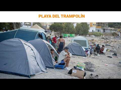 Crisis migratoria en Ceuta | Imágenes de la playa del Trampolín | RTVE Noticias