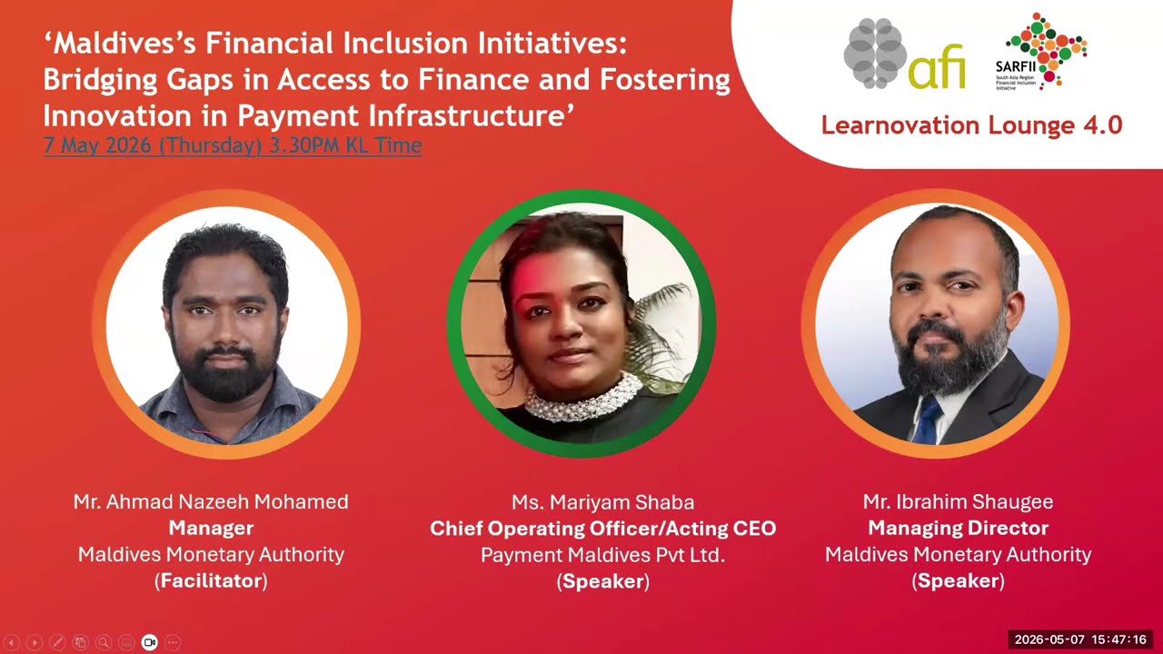 Fostering financial inclusion and payments innovation in the Maldives