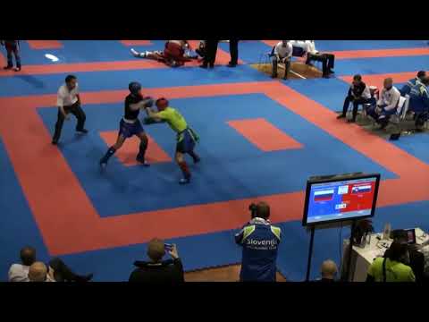 WAKO European Championships Kickboxen Kick-Light Grega Rudolf (SLO) vs. Konstantin Yurikov (RUS)