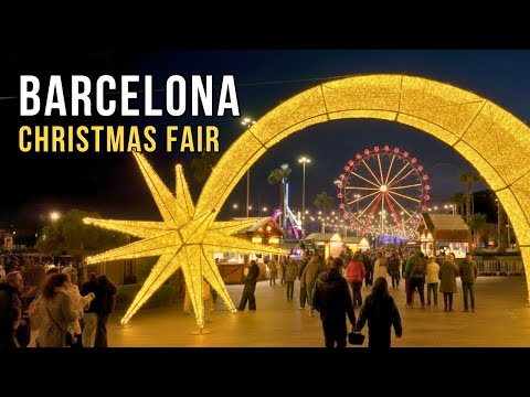 Magical Christmas Fair at Barcelona Port 🎄 4K Walking Tour