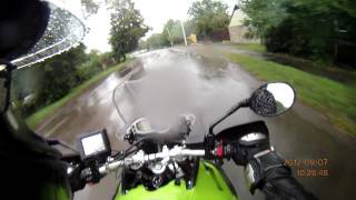 preview picture of video 'Moto Trip DE-UA-DE, East Ukraine Countryside, Rain'