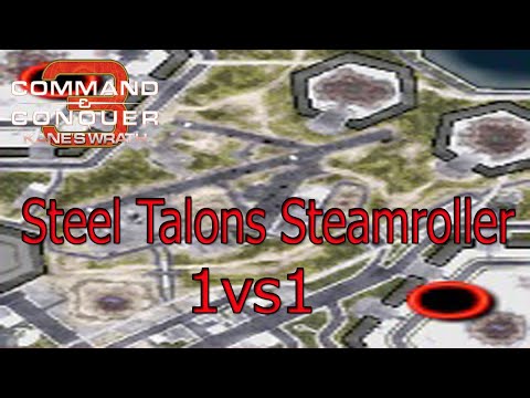 C&C3: Kane's Wrath Top Gun Traveler-59 1vs1 Brutal AI Steel Talons Steamroller (60K)