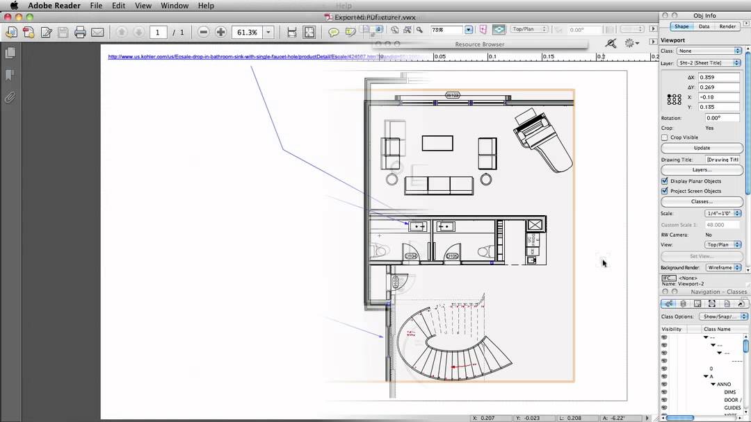 Exporting Hyperlinks to PDF in Vectorworks