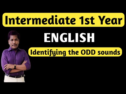 Intermediate 1st Year English || Inter English Odd Sounds.