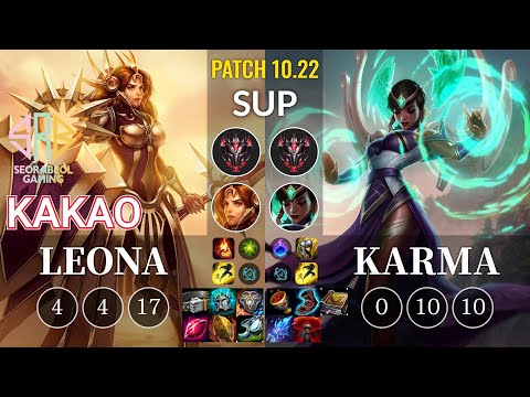 SRB KaKAO Leona vs Karma Sup - KR Patch 10.22