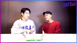 Jackson making Jinyoung laugh like a fool