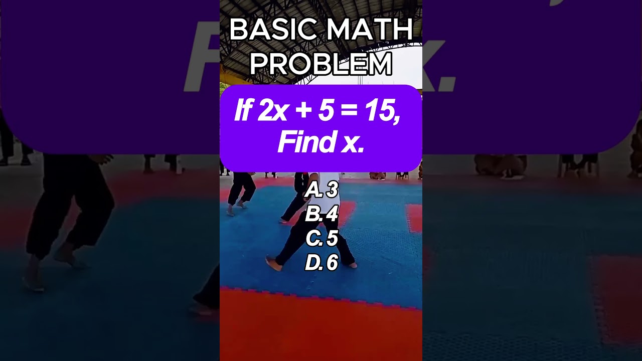 If 2x + 5 = 15, find x.A. 3B. 4C. 5D. 6#fypageシ #math #fyp #dailyquiz #mathematics #quiz